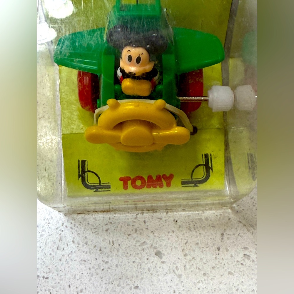 Vtg TOMY Mickey Mouse Wind‎ Up Toy Corokko Puchika Walt Disney Japan RARE 1980s